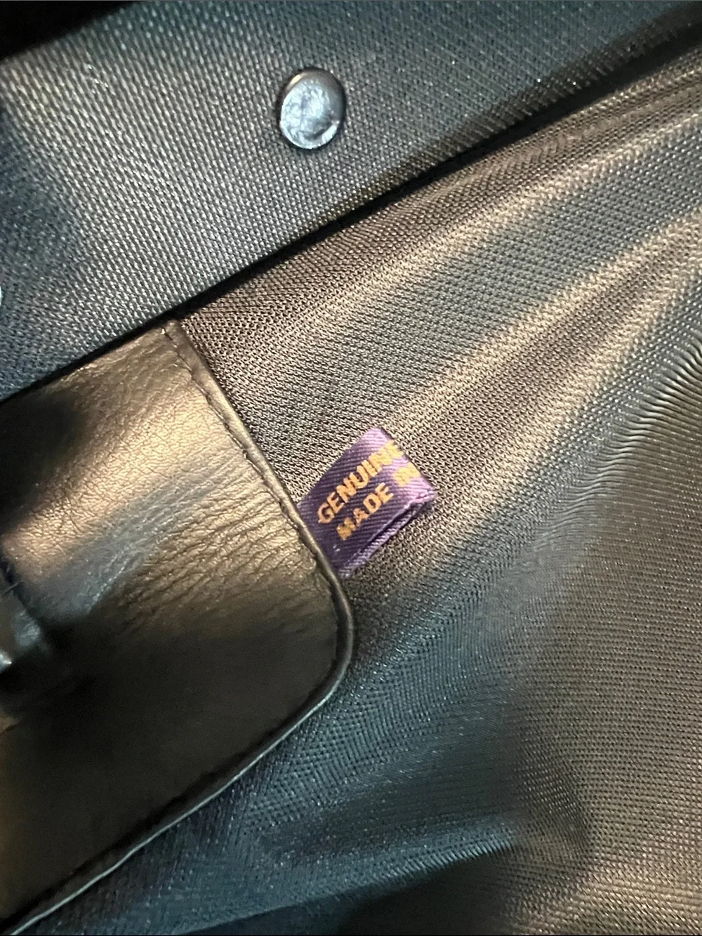 Black Leather Garment Travel Bag - Men